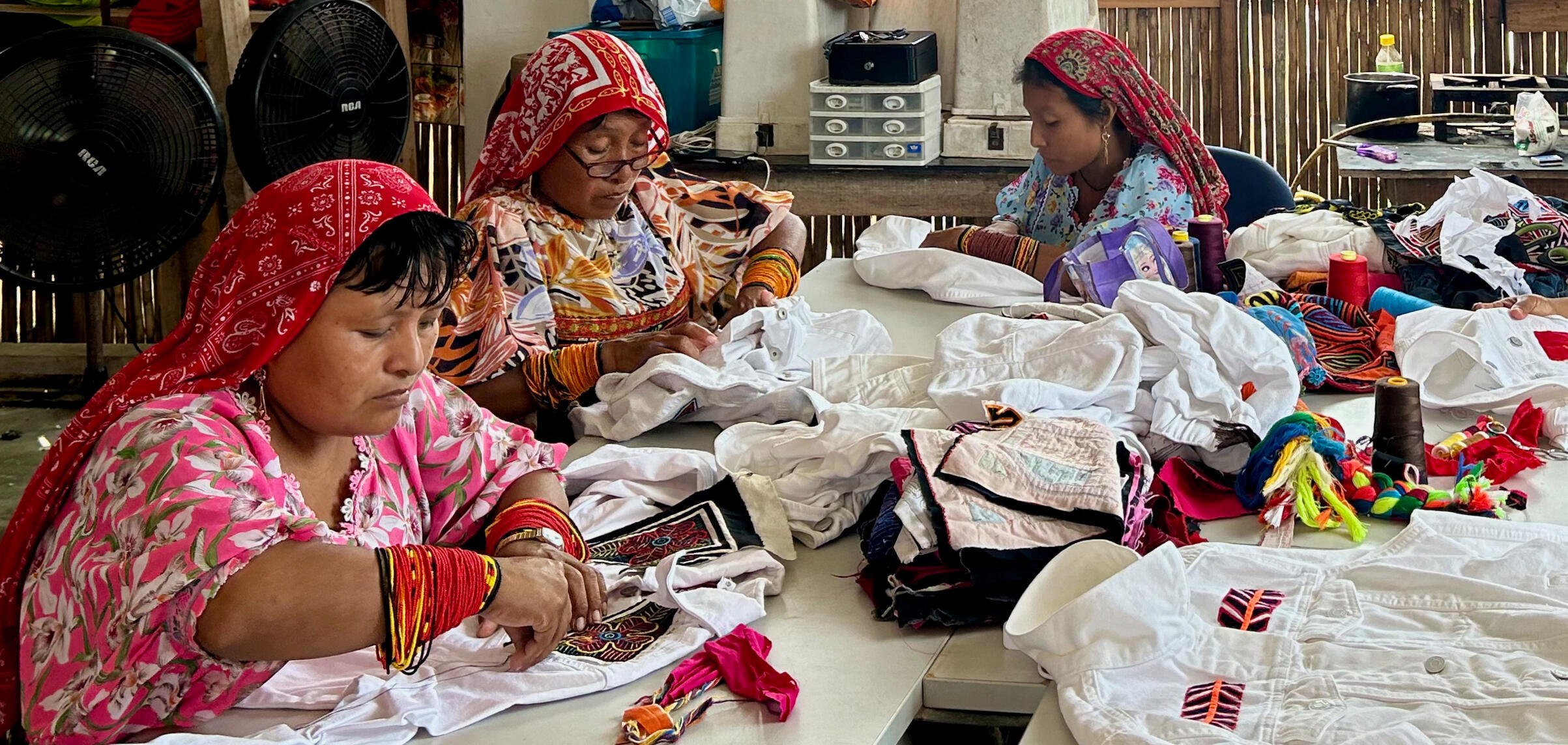 Guna Women Sewing Molas